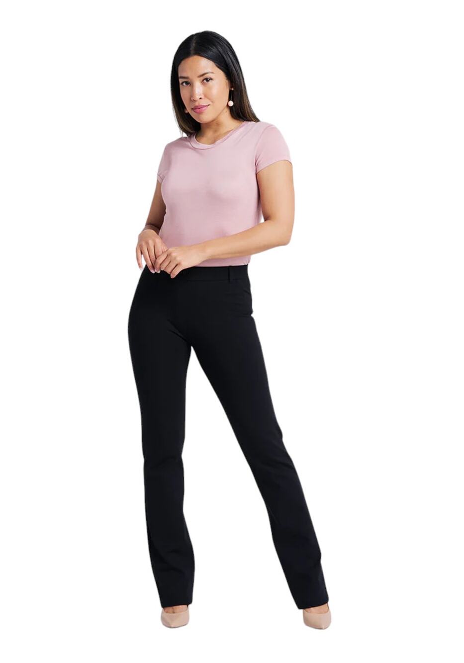 Betabrand Black Classic Dress Straight Leg Pant Yoga Trousers Size Medium